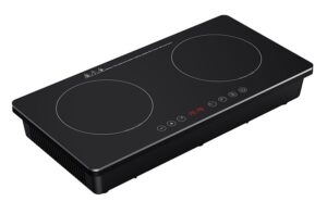 Inductiekookplaat - 2 pits - 3000W - Touch - 8 standen - Timer