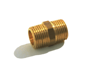 Messing verloopnippel 1/4" links buiten x 1/4" links buiten