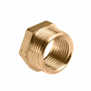 Bonfix messing verloopring ½" buitendraad x ¼" binnendraad