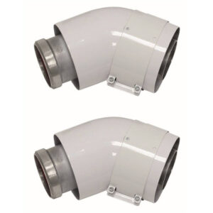 Metalen bocht 45° - dubbelwandig