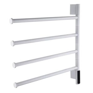 Elektrische handdoek radiator met thermostaat, roterend (75 Watt) - Wit