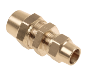 Bonfix BELGAS knel messing rechte koppeling 15x12mm