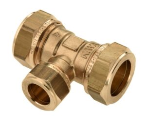 Messing  T-stuk 90° 15 x 8 x 15 mm