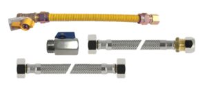 Aansluitset voor diverse geisers met flexibele pijp - diverse combinaties mogelijk