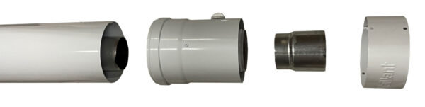 Verticale concentrische adapter 60/100mm voor dakdoorvoer+mof - Afbeelding 12
