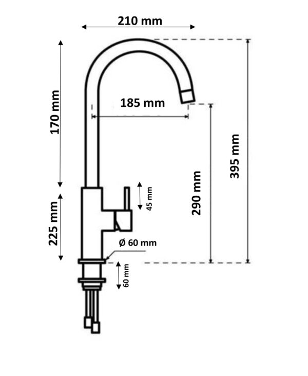 Digitaal bedienbare elektrische warmwater kraan, model 12D-1Y / DEMO-model - Afbeelding 6