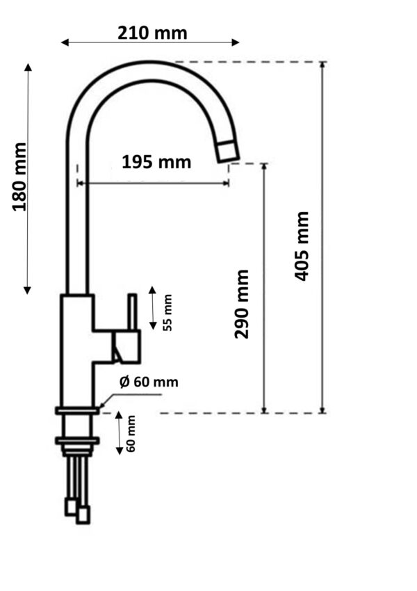 Digitaal bedienbare elektrische warmwater kraan, model SN-342 - Afbeelding 13