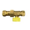 Gaskogelkraan messing knel recht 15x15mm knel x koppeling incl gratis verzending - Afbeelding 2