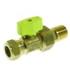 Gaskogelkraan messing knel recht 1/2"x15mm knel x koppeling conisch buitendraad - Afbeelding 2