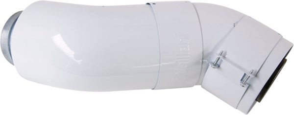 Vaillant bocht (WIT) 45ᵒC - Ø 100/60 - set van 2 stuks - Afbeelding 2