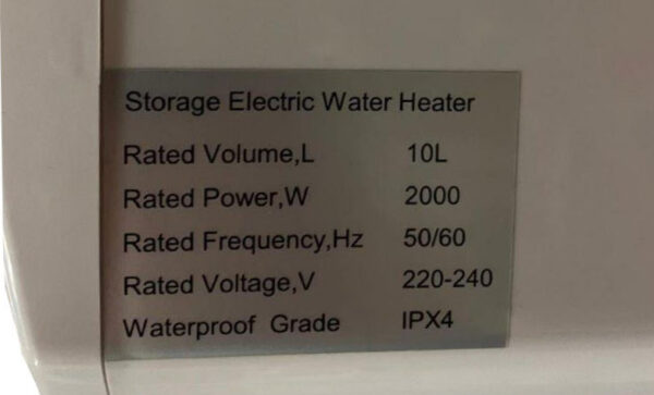 Multifunctionele warm water Close up Boiler - 10 Liter - Afbeelding 26