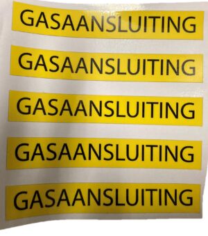 Gasaansluiting etiket