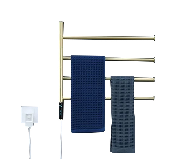 Elektrische handdoek radiator met thermostaat, roterend (75 Watt) - Goud - Afbeelding 2