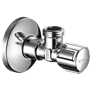 Hoekstopkraan chroom + rozet 3/8" bt x 10mm Schell incl. Gratis verzenden