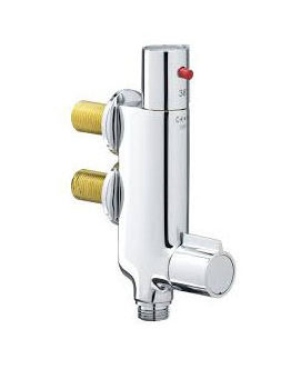 Verticale thermostaatkraan speciaal voor stacaravan h-o-h 4,5 cm - Wagaparts Verticale Thermostaatkraan Speciaal Voor Stacaravan H-O-H 4,5 Cm - Wagaparts