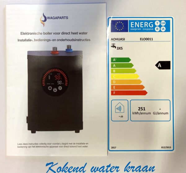 Kokend heet waterkraan - zwart (D7A902K) incl. boiler en filter - Afbeelding 12