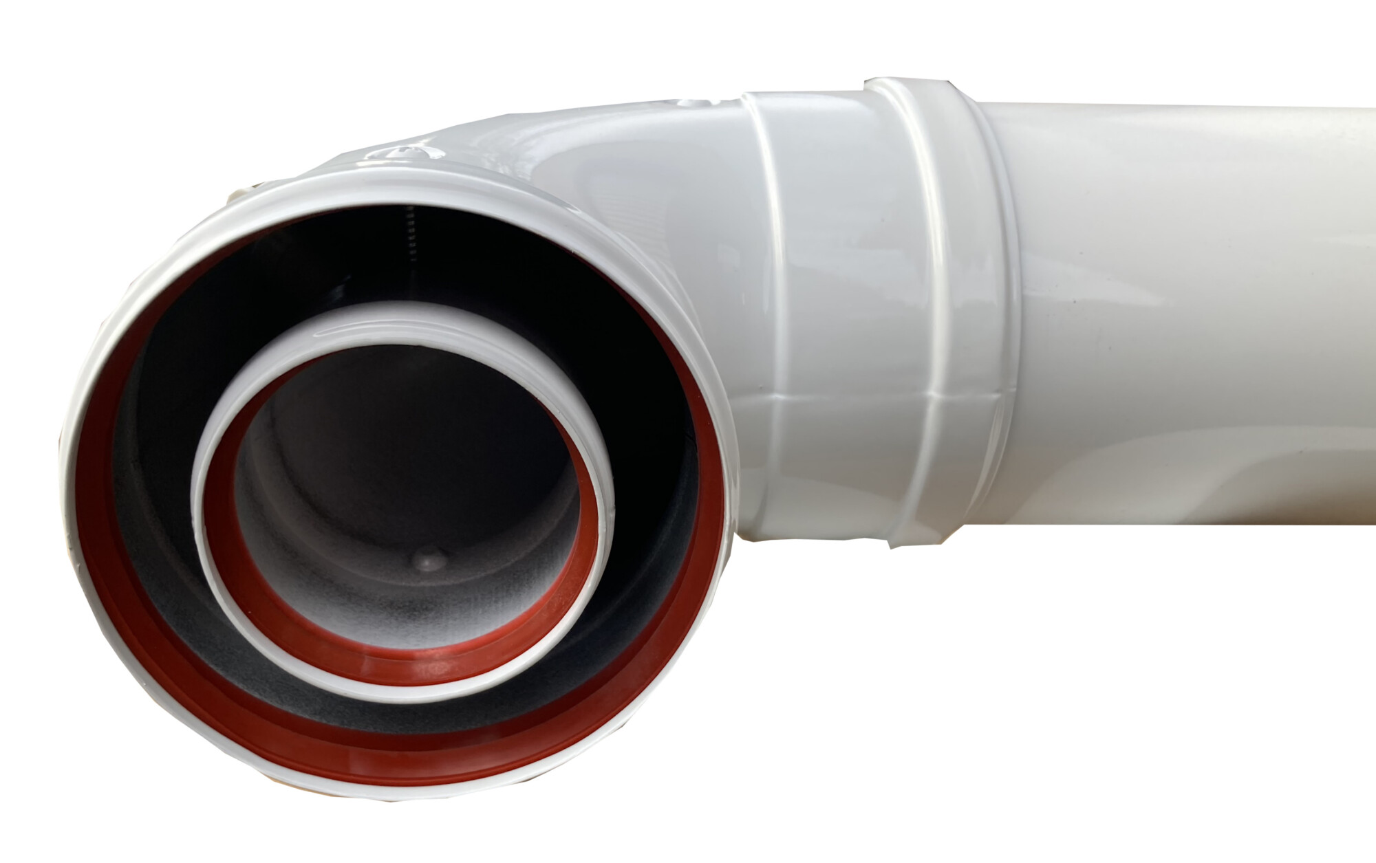 Dubbelwandige rookgas geveldoorvoer voorzien van meetpunten Ø 60/100: Lengte 80 cm - Afbeelding 9