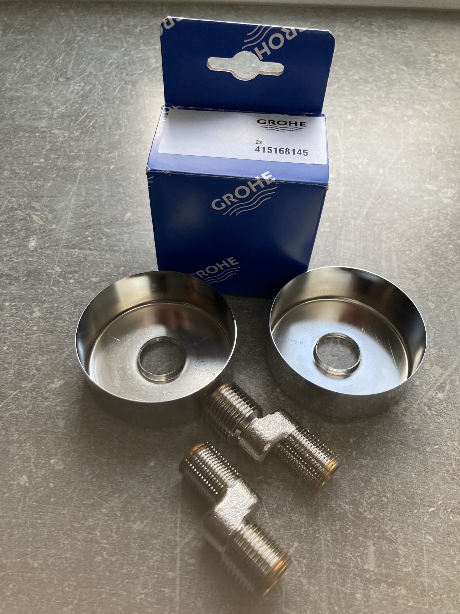 Grohe set S-koppelingen met rozet 1/2"x3/8" chroom incl. gratis verzending - Afbeelding 4