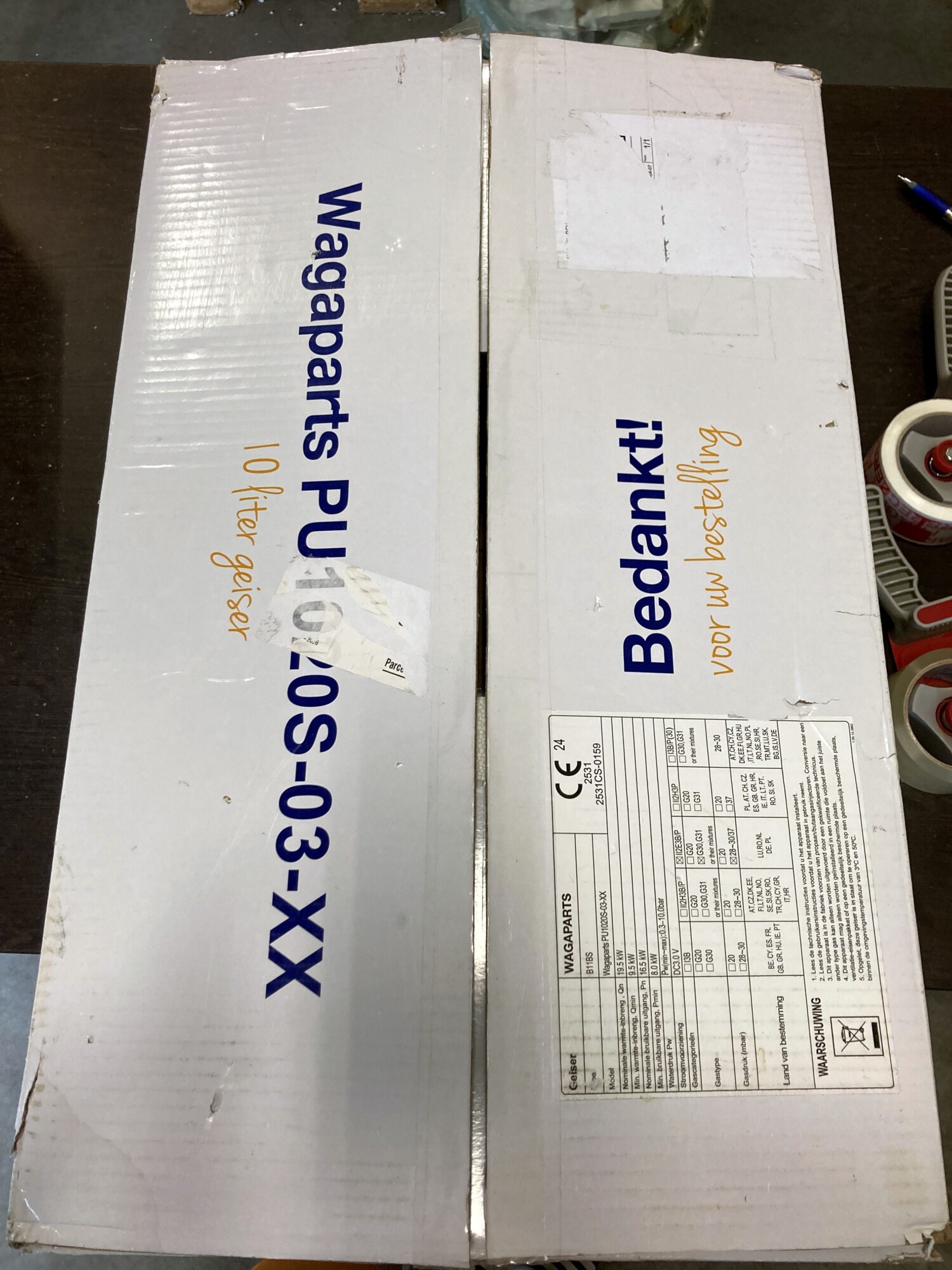 2e kans: Wagaparts PU1020S-03-XX 10 liter geiser PROPAAN / BUTAAN - Afbeelding 5
