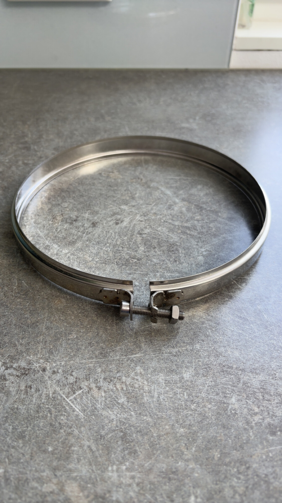 Enkelwandige kachelpijp klemband RVS met schroef incl. gratis verzending - Afbeelding 2