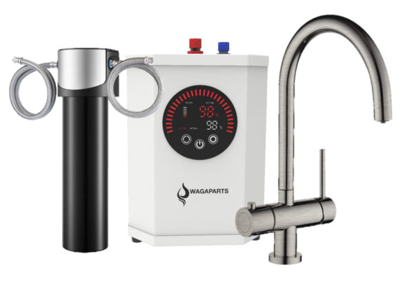 Kokend heet waterkraan - nikkel (D7A902Q) incl. boiler en filter