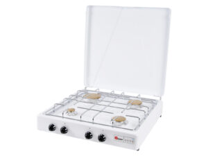 PARKER 4-pits kooktoestel wit – Thermisch beveiligd opbouwmodel