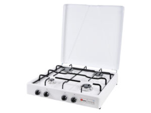 PARKER 4-pits kooktoestel wit – Thermisch beveiligd opbouwmodel