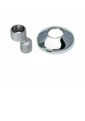 Set S-koppelingen met rozet 1/2'x3/4' chroom incl. gratis verzending