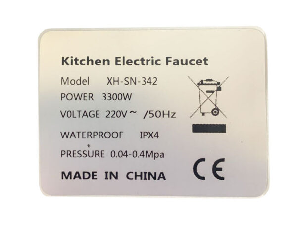 Digitaal bedienbare elektrische warmwater kraan, model SN-342 - Afbeelding 12