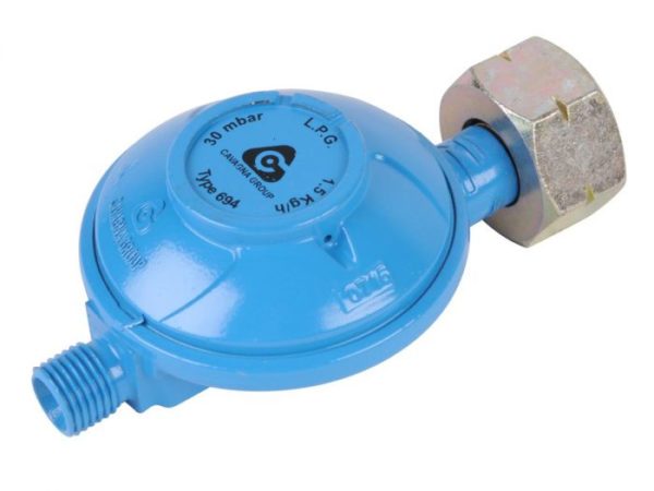 Universele gasdrukregelaar 30 Mbar universeel x 1/4” links