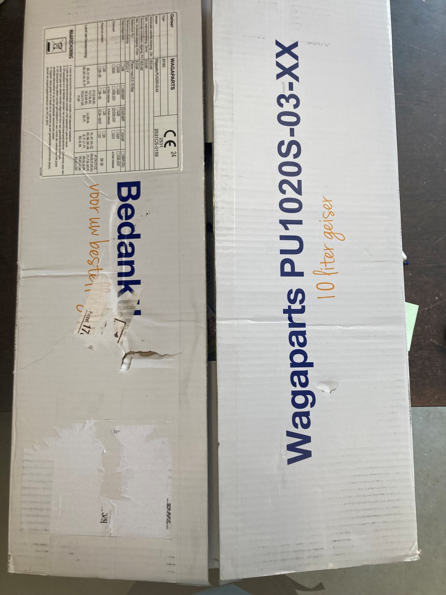 2e kans: Wagaparts PU1020S-03-XX 10 liter geiser PROPAAN / BUTAAN - Afbeelding 10
