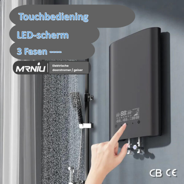 Elektrische doorstromer / waterverwarmer 3-fasen 380V instelbaar 12 t/m 24kW Model ZN-K12 - Afbeelding 6