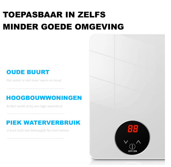 Elektrische doorstromer / geiser 3500W - 230V - model N1-35-55 - Afbeelding 8