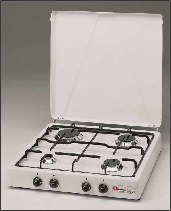 PARKER 4-pits kooktoestel wit – Thermisch beveiligd opbouwmodel - Afbeelding 2