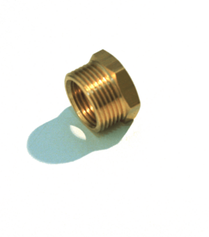 Verloopring 1/2" buitendraad x 3/8" binnendraad