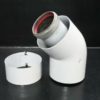 Vaillant bocht (WIT) 45ᵒC - Ø 100/60 - set van 2 stuks - Afbeelding 3