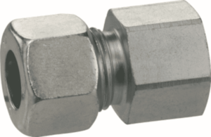 Staal koppeling 3/8" x 8 mm binnendraad