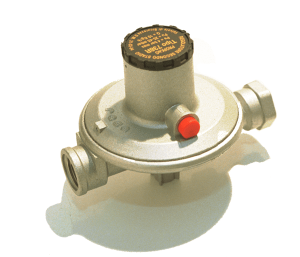 Tweedetraps drukregelaar 8-12 kg 30Mbar ½" x ½" binnendraad - afblaas
