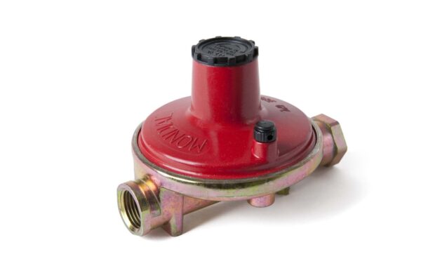 Tweedetraps drukregelaar Mondial 10 kg 30Mbar 1/2" x 1/2" binnendraad - afblaas